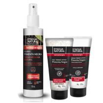 Kit termoativo gel serum fluido pimenta negra dágua natural Kit termoativo gel serum fluido pimenta negra dágua natural