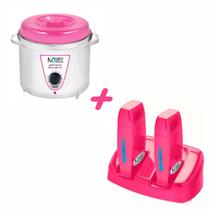 Kit Termocera ROSA 700g + Base Dupla Roll On PINK