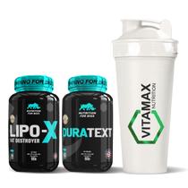 Kit Termogênico + Pré Hormonal Duratext + Coqueteleira Perolada