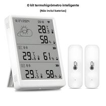 Kit Termohigrômetro Inteligente WiFi Com Alerta De Aplicativo Sensor De Temperatura Wi-Fi Gateway