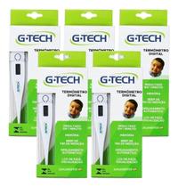 Kit Termometro Digital Axilar G-tech Branco Com Beep 5 Unidades