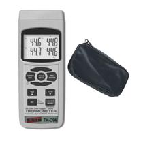 Kit Termômetro Digital Tipo K E J C Rs-232 4 Canais Datalogger 16000 Dados Hold Th-096 Portátil Instrutherm Estojo Es-01