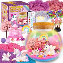Kit Terrarium Crafts, 7 de julho, unicórnio com luz noturna LED para meninas de 5 a 10 anos Kit Terrarium Crafts, 7 de julho, unicórnio com luz noturna LED para meninas de 5 a 10 anos