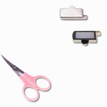Kit Tesoura Arremate 4 Polegadas Ponta Curva Mais Guia Magnético Para Costura MG20L Kit Tesoura Arremate 4 Polegadas Ponta Curva Mais Guia Magnético Para Costura MG20L