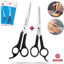 Kit Tesoura Cortar Cabelo Fio Laser + Fio Debaste Descanso Cabeleireiro Barbeiro Profissional Mundial Kit Tesoura Cortar Cabelo Fio Laser + Fio Debaste Descanso Cabeleireiro Barbeiro Profissional Mundial