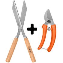 Kit Tesoura de Poda e Tesoura Cerca Viva 12 Poleg Tramontina Kit Tesoura de Poda e Tesoura Cerca Viva 12 Poleg Tramontina