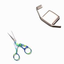 Kit Tesoura de Precisão Pássaro Azul Resistente Mais Guia Magnético Imã Forte - G20