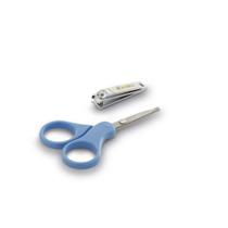 Kit Tesoura E Cortador De Unha Azul - Adoleta