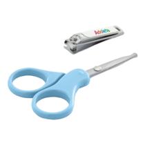 Kit Tesoura e Cortador de Unhas Azul Adoleta Bebê - ADOLETA BEBE