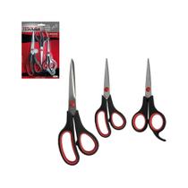 Kit Tesoura Inox Black Red Multiuso 3 Peças - Art House