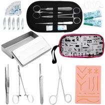 Kit Tesoura Iris Pele Artificial Pinça