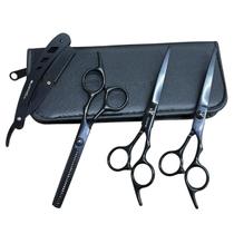 Kit Tesoura Profissional Cortar Cabelo Fio Navalha Barbearia Kit Tesoura Profissional Cortar Cabelo Fio Navalha Barbearia