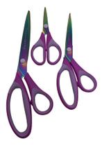 Kit Tesoura Titânio Corte Costura Artesanato Não Perde Corte