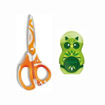 Kit Tesoura Zenoa Fit + Apontador Com Borracha Loopy Mini Cute - Maped