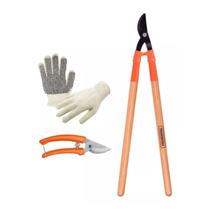 Kit Tesourao Com Cabo + Tesoura De Poda Tramontina E Luva