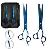 Kit tesouras profissional laser e desfiadeira 7.0