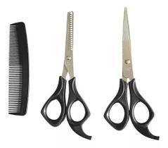 Kit Tesouras Reta e Dentada Profissional Cabelereiro Barbeiro Pende Kit Tesouras Reta e Dentada Profissional Cabelereiro Barbeiro Pende