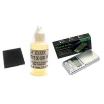 Kit Test Ouro - Pedra De Toque + Ácido 18k + Balança 500g