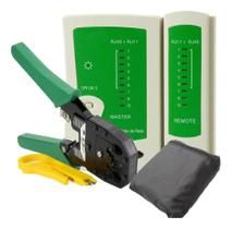 Kit Testador Cabo de Rede e Alicate Crimpador Rj45 Rj11 Profissional Kit Testador Cabo de Rede e Alicate Crimpador Rj45 Rj11 Profissional