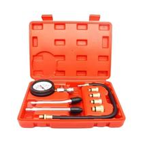 Kit Testador De Cilindros De Carro De Alta Pressão 0-300 PSI Com Medidor De Compressão E Adaptadores Kit Testador De Cilindros De Carro De Alta Pressão 0-300 PSI Com Medidor De Compressão E Adaptadores