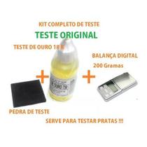 Kit Testador Ouro c Pedra De Toque + Ácido 18k + Balança