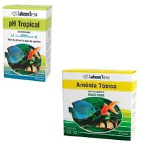 KIT TESTE DE PH 15ML + TESTE DE AMONIA AGUA DOCE PAR AQUARIO Aquaponia