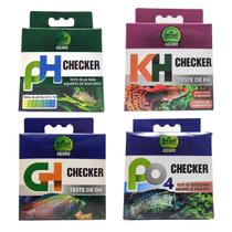 Kit Teste PowerFert pH KH GH PO4 Aquários de Água Doce