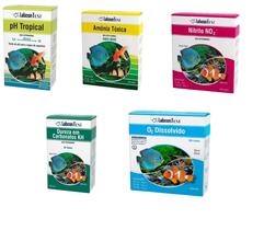 Kit Testes para Aquacultura Ph+Amonia+nitrito+KH+O2 Aquario Lago