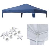 Kit Teto Cobertura para Gazebo Articulada Trixx 3x3 Mts + Conectores 9 Pecas Nautika