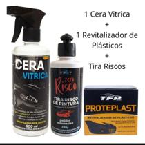 Kit Tfp Cera Vitrica E Revitalizador Plastico E Tira Riscos Kit Tfp Cera Vitrica E Revitalizador Plastico E Tira Riscos