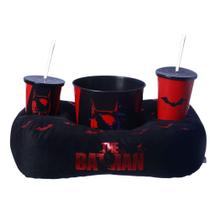 Kit The Batman Almofada Suede + Balde Pipoca + 2 Copos Oficial DC - Zona Criativa