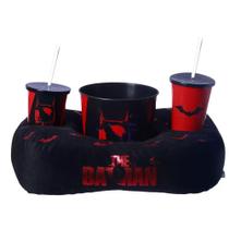 Kit The Batman Almofada Suede + Balde Pipoca + 2 Copos Oficial DC