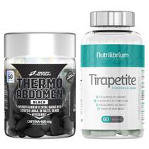 Kit Thermo Abdomen Black 400mg Cafeína + Tirapetite Spirulina Cromo Bodyaction