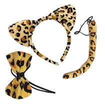 Kit Tiara Animal Oncinha Pelúcia Gravata Rabinho Cosplay Kit Tiara Animal Oncinha Pelúcia Gravata Rabinho Cosplay