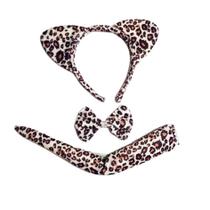 Kit Tiara Animal Oncinha Pelúcia Gravata Rabinho Cosplay