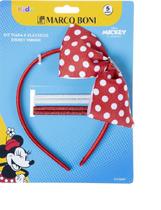 Kit tiara e elasticos disney minnie marco boni 8558
