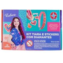 Kit Tiara e Stickers com Diamantes Luluca Estrela
