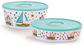 Kit Tigela Ilúmina 4,3L + 2,5L Linha Mar de Flores Tupperware Kit Tigela Ilúmina 4,3L + 2,5L Linha Mar de Flores Tupperware