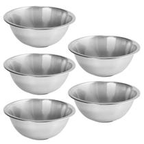 Kit Tigelas Bowl Cumbuca Aço Inox 5 Peças 16cm Gourmet Mix Kit Tigelas Bowl Cumbuca Aço Inox 5 Peças 16cm Gourmet Mix