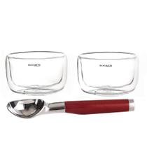 Kit Tigelas Sobremesa Bugatti e Colher Sorvete KitchenAid