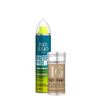 Kit TIGI Bed Head Hair Stick Cera em Bastão e Masterpiece Spray Fixador (2 produtos) Kit TIGI Bed Head Hair Stick Cera em Bastão e Masterpiece Spray Fixador (2 produtos)