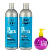 Kit TIGI Bed Head Recovery Shampoo 750ml + Condicionador 750ml + Small Talk 240ml