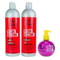 Kit TIGI Bed Head Resurrection Shampoo 750ml + Condicionador 750ml + Small Talk 240ml