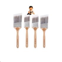 Kit tigre trincha pro angular sintético 101-1.1/2 + trincha 101-2 + trinch 101-2.1/2 + trincha 101-3