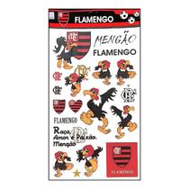 Kit time do flamengo cartela com 18 adesivos e mascote - MILENO