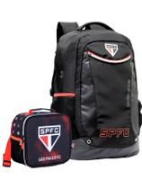Kit Time São Paulo Mochila Costas + Lancheira Original