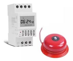 Kit Timer Escolar Automatizador De Sirene + Campainha 220v