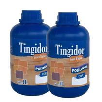 Kit Tingidores a Base D'água Imbuia e Mogno Poliwood 1 Litro
