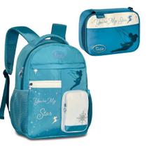 Kit Tinker Bell Disney De Costas Mochila Costas+Estojo Box Sininho Clio