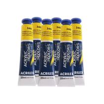 Kit Tinta Acrílica 20Ml 6Un Amarelo De Cádmio Claro Acrilex